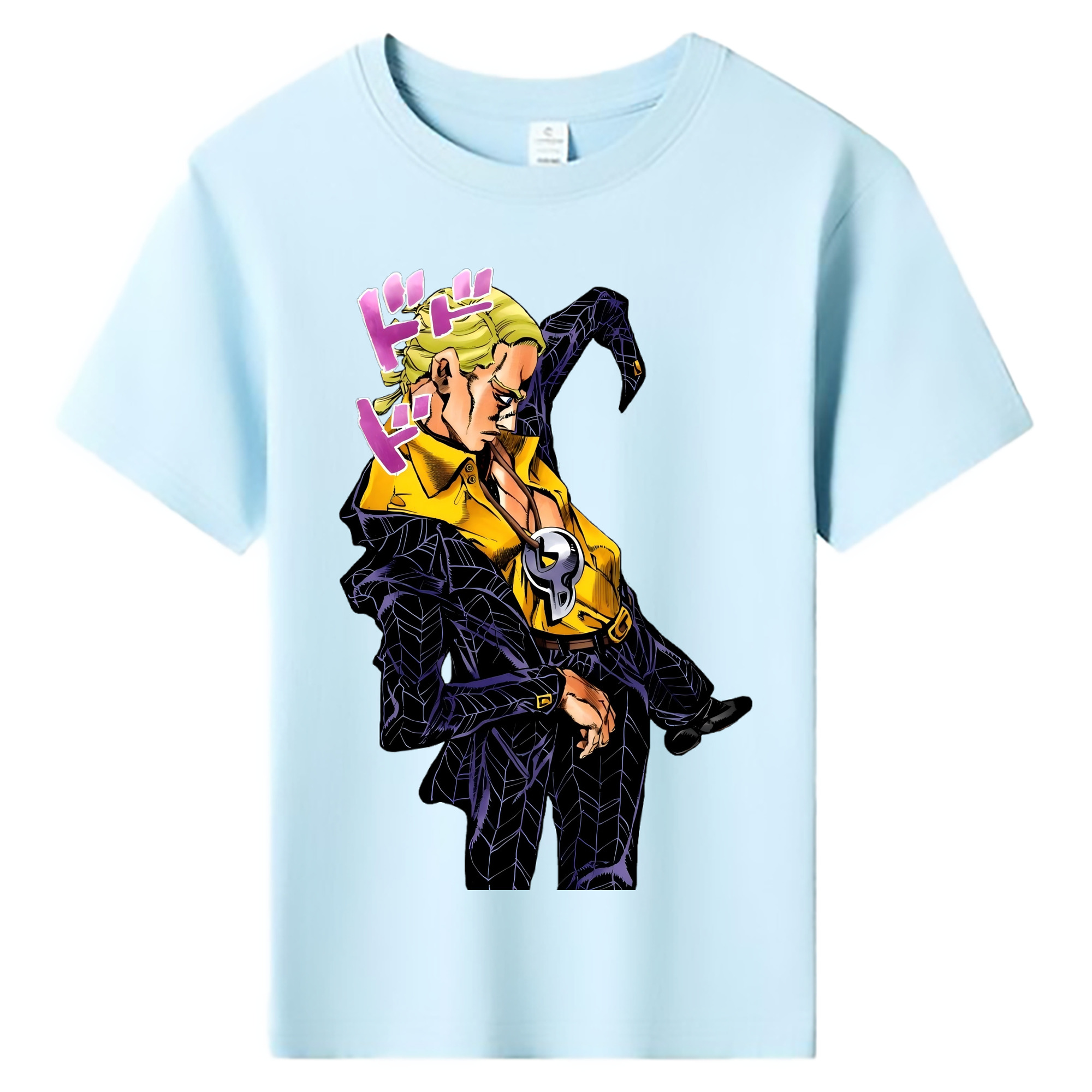 （画像用） ジョジョの奇妙な冒険 プロシュート JoJo's Bizarre Adventure Prosciutto 綿100％キッズTシャツ（フロントプリント）
